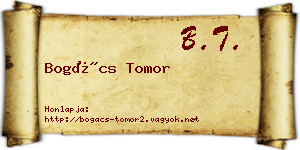 Bogács Tomor névjegykártya